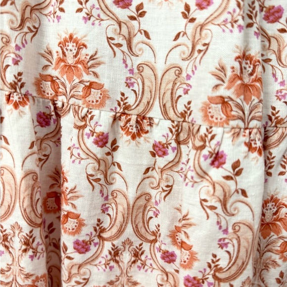 Cynthia Rowley Orange and Cream Maxi Bubble Skirt - Picture 3 of 3